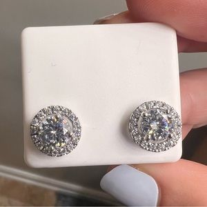 Moissanite stud earrings